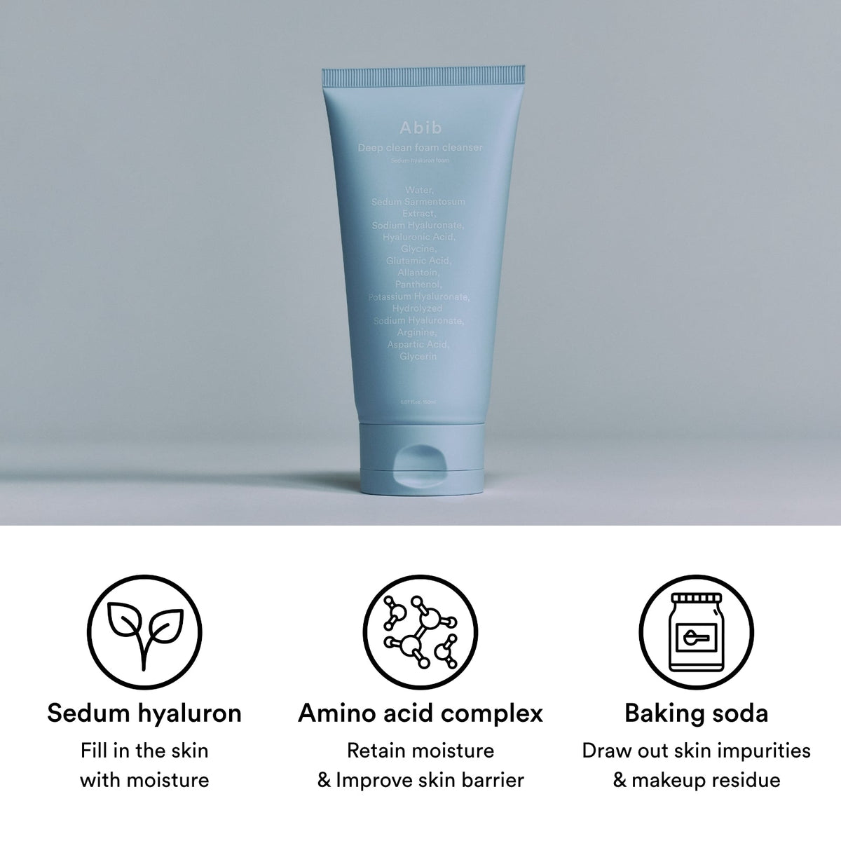 Abib Deep Clean Foam Cleanser Sedum Hyaluron Foam 150ml
