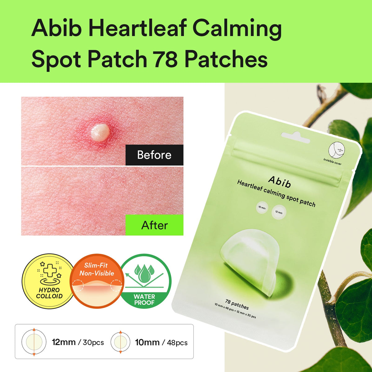 Abib Heartleaf Calming Spot Patch 78 patches
