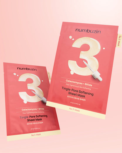 numbuzin No.3 Tingle-Pore Softening Sheet Mask 27ml x 1 sheet