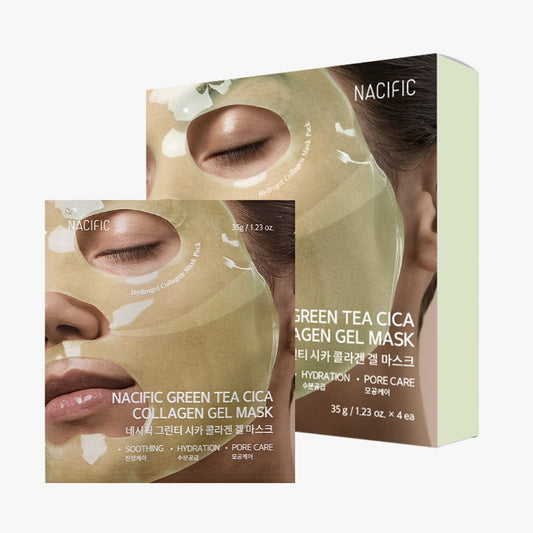 Nacific Green Tea Cica Collagen Gel Mask Set 35g x 4 sheets