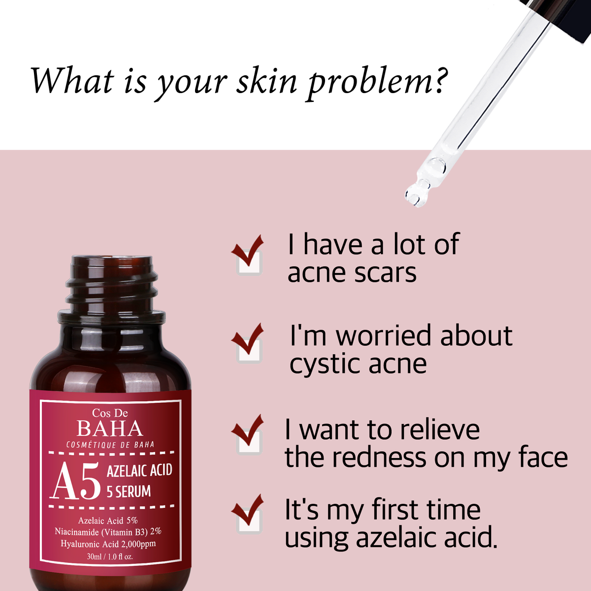 Cos De BAHA A5 Azelaic Acid 5% Serum 30ml
