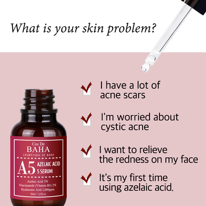 Cos De BAHA A5 Azelaic Acid 5% Serum 30ml