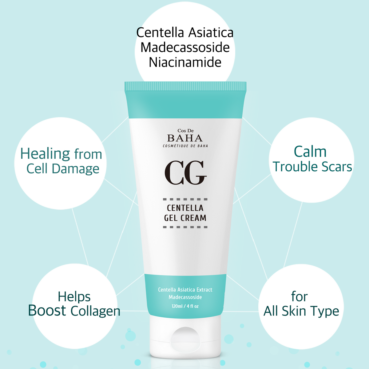Cos De BAHA CG Centella Gel Cream 60ml