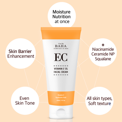 Cos De BAHA EC Vitamin E 5% Facial Cream 120ml
