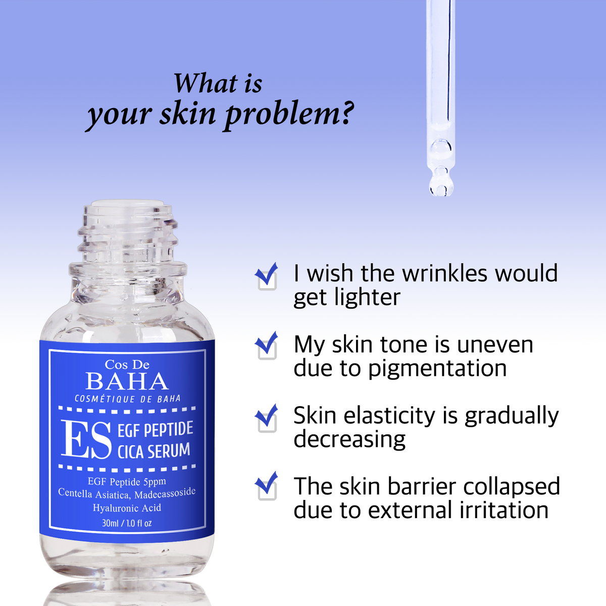 Cos De BAHA ES EGF Peptide Serum 30ml