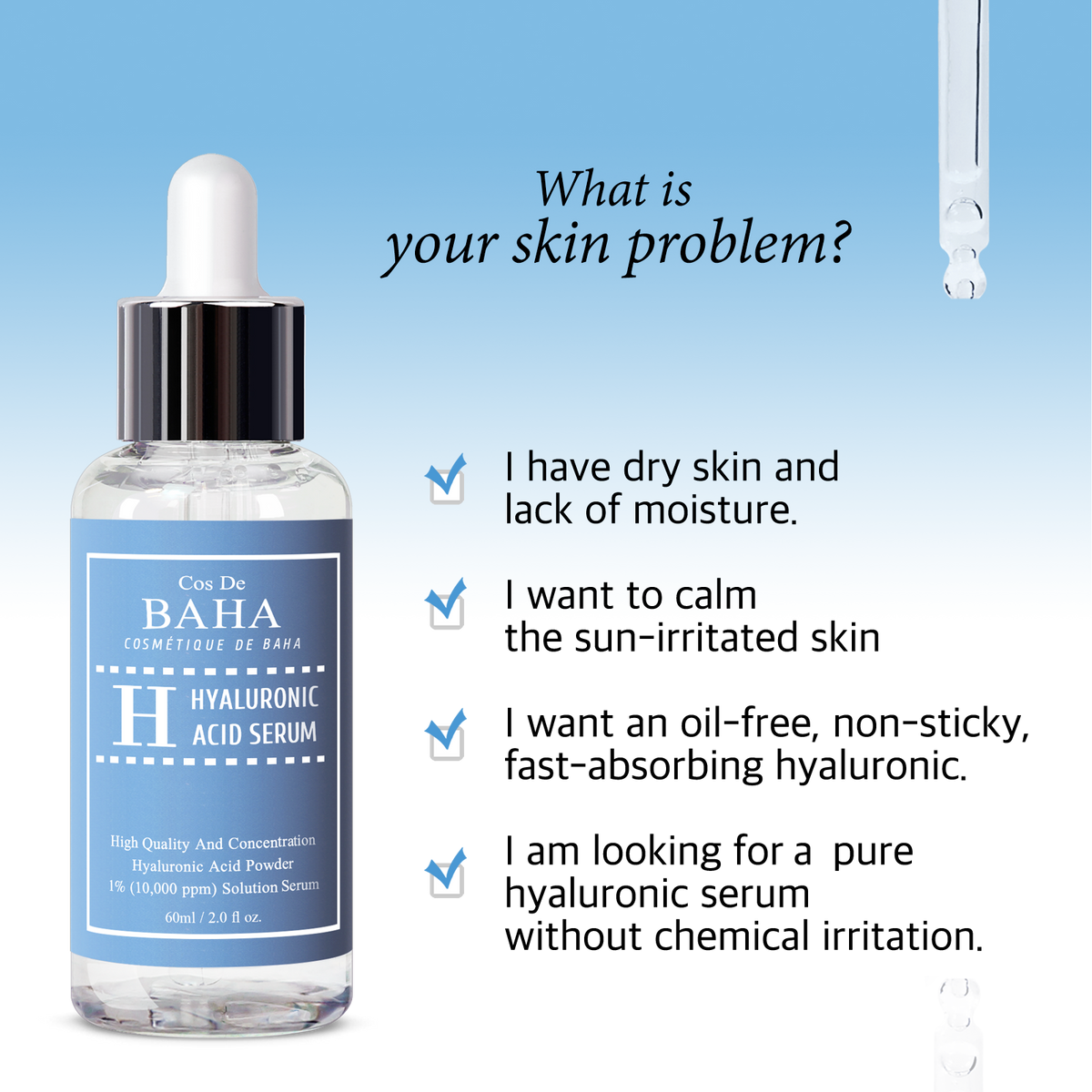 Cos De BAHA H Hyaluronic Acid Serum Large 120ml