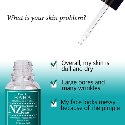 Cos De BAHA NZ Niacinamide 20 Zinc PCA 4 Serum 30ml