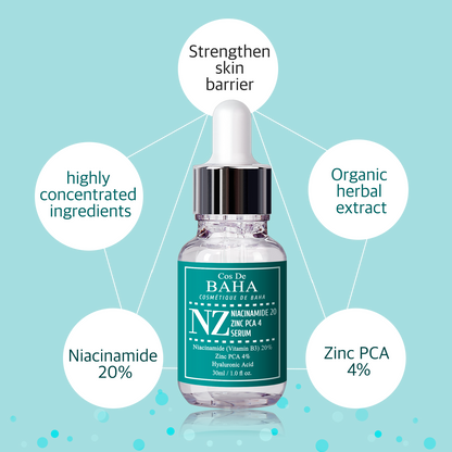 Cos De BAHA NZ Niacinamide 20 Zinc PCA 4 Serum 30ml