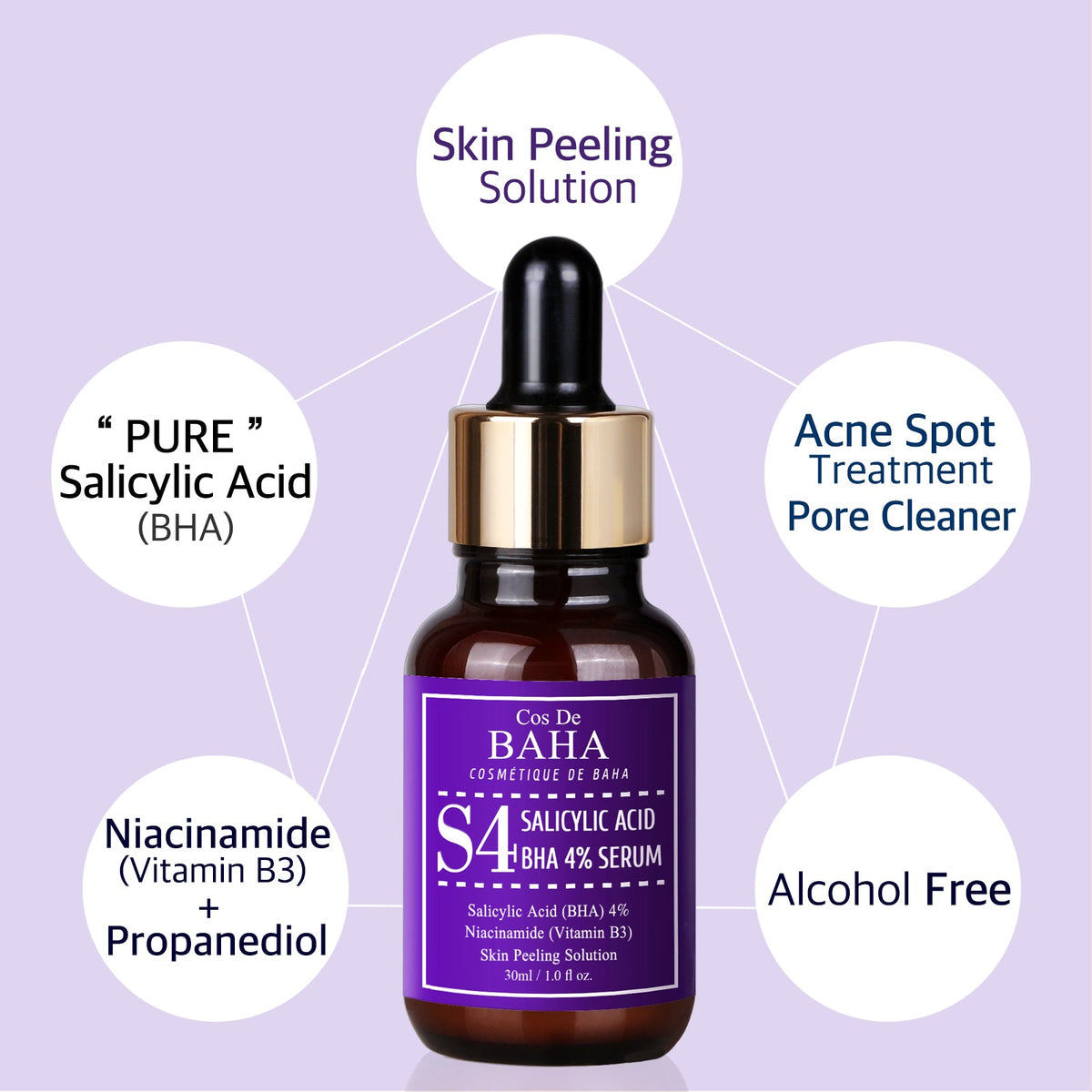 Cos De BAHA S4 Salicylic Acid BHA 4% Serum 30ml