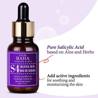 Cos De BAHA S4 Salicylic Acid BHA 4% Serum 30ml