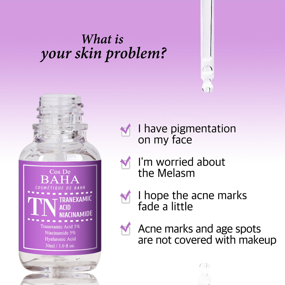 Cos De BAHA TN Tranexamic Acid Niacinamide Serum Mini 10ml