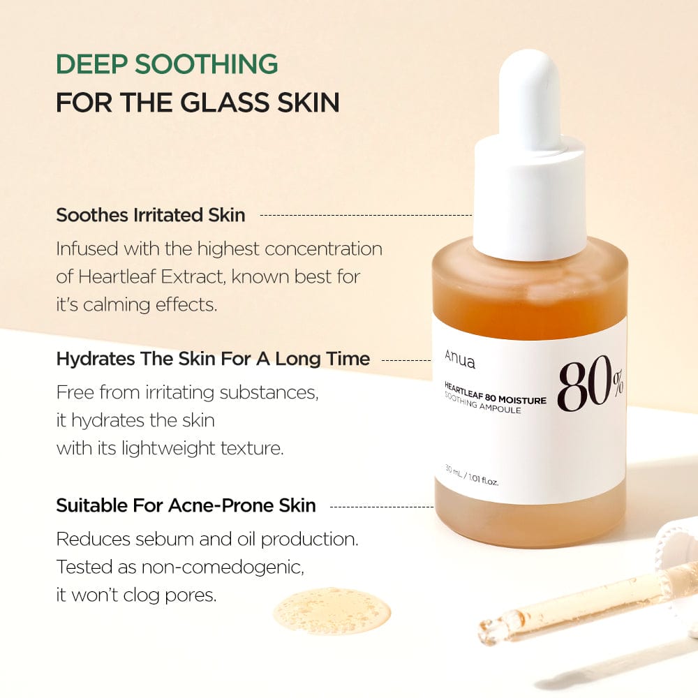 Anua Heartleaf 80 Moisture Soothing Ampoule Mini 10ml