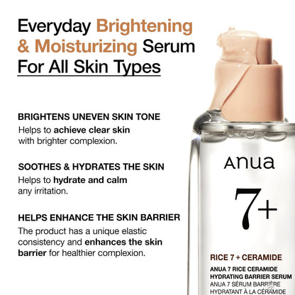 Anua 7 Rice Ceramide Hydrating Barrier Serum (EU/UK Packaging) 50ml