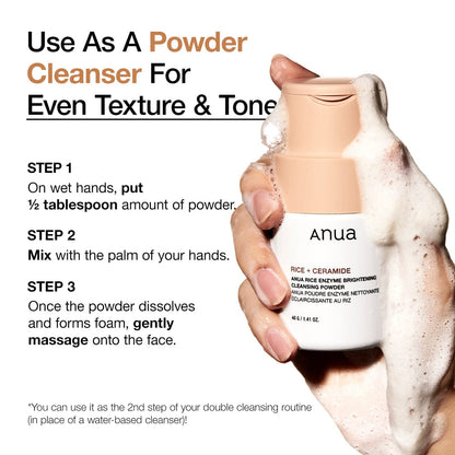 Anua Rice Enzyme Brightening Cleansing Powder (EU/UK Packaging) 40g