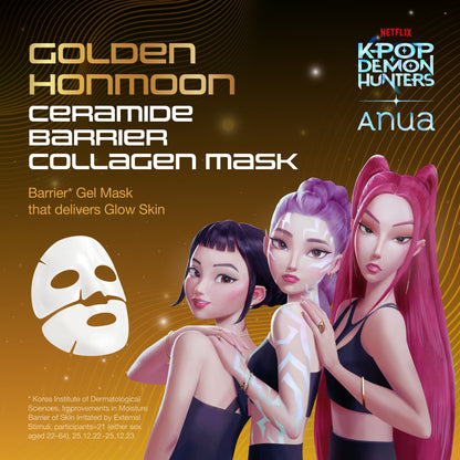 Anua Golden Pattern Ceramide Barrier Collagen Mask Kpop Demon Hunters Collaboration 29g x 1 sheet