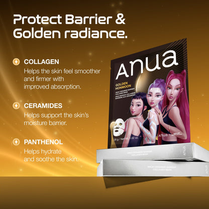 Anua Golden Pattern Ceramide Barrier Collagen Mask Kpop Demon Hunters Collaboration 29g x 1 sheet
