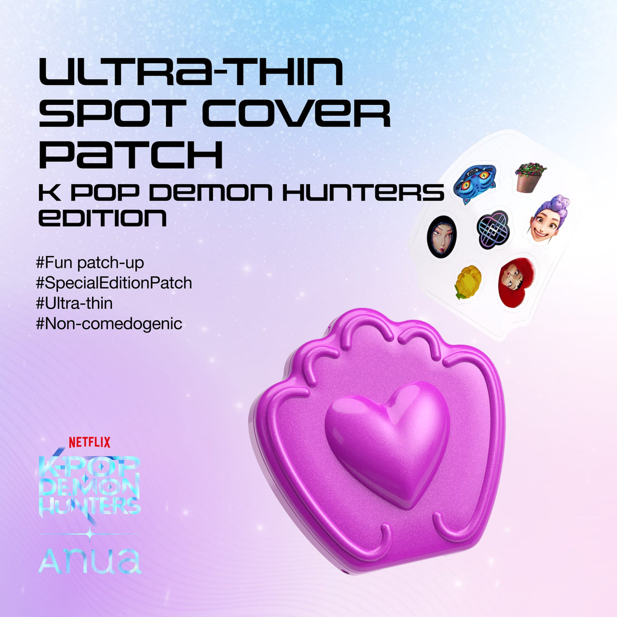Anua Ultra-Thin Spot Cover Patch Case Set Kpop Demon Hunters Collaboration 28 patches