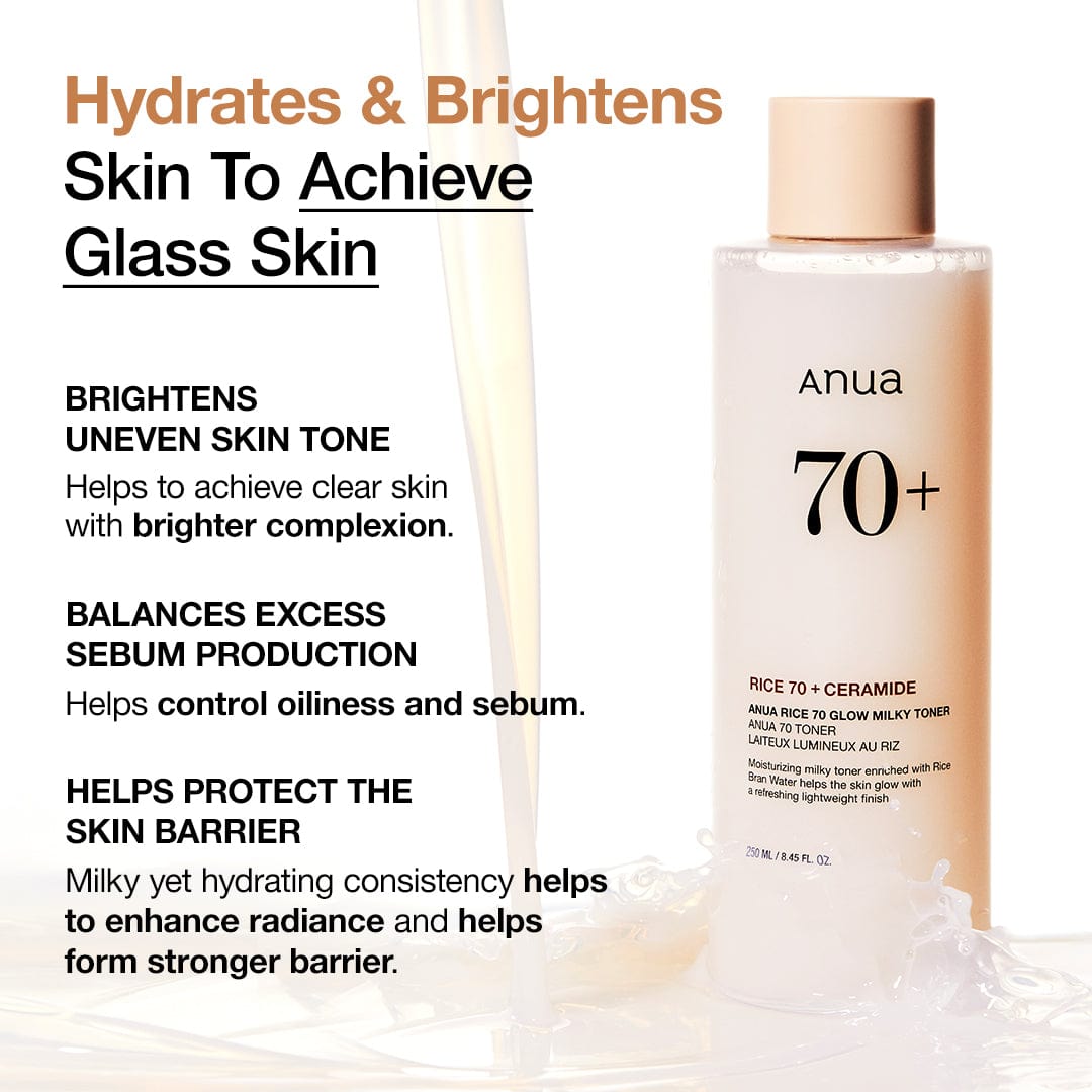 Anua Rice 70 Glow Milky Toner (EU/UK Packaging) 250ml