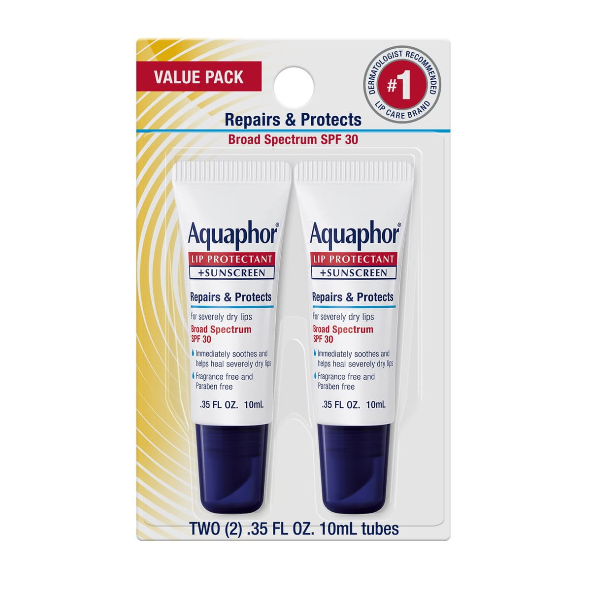 Aquaphor Lip Repair & Protect + SPF30 Gel Tube Duo .7oz