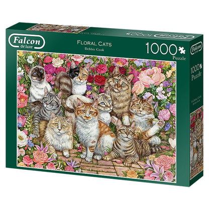 Falcon de luxe Floral Cats Puzzle 1000 Piece