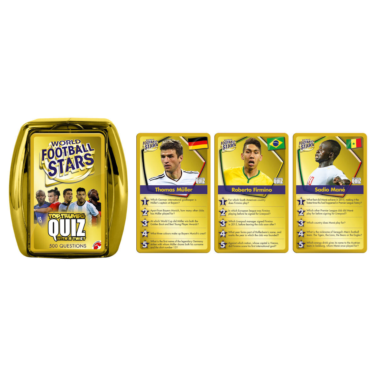 World Football Stars Top Trumps Quiz Card Game