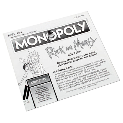 Monopoly Board Game Rick & Morty Edition
