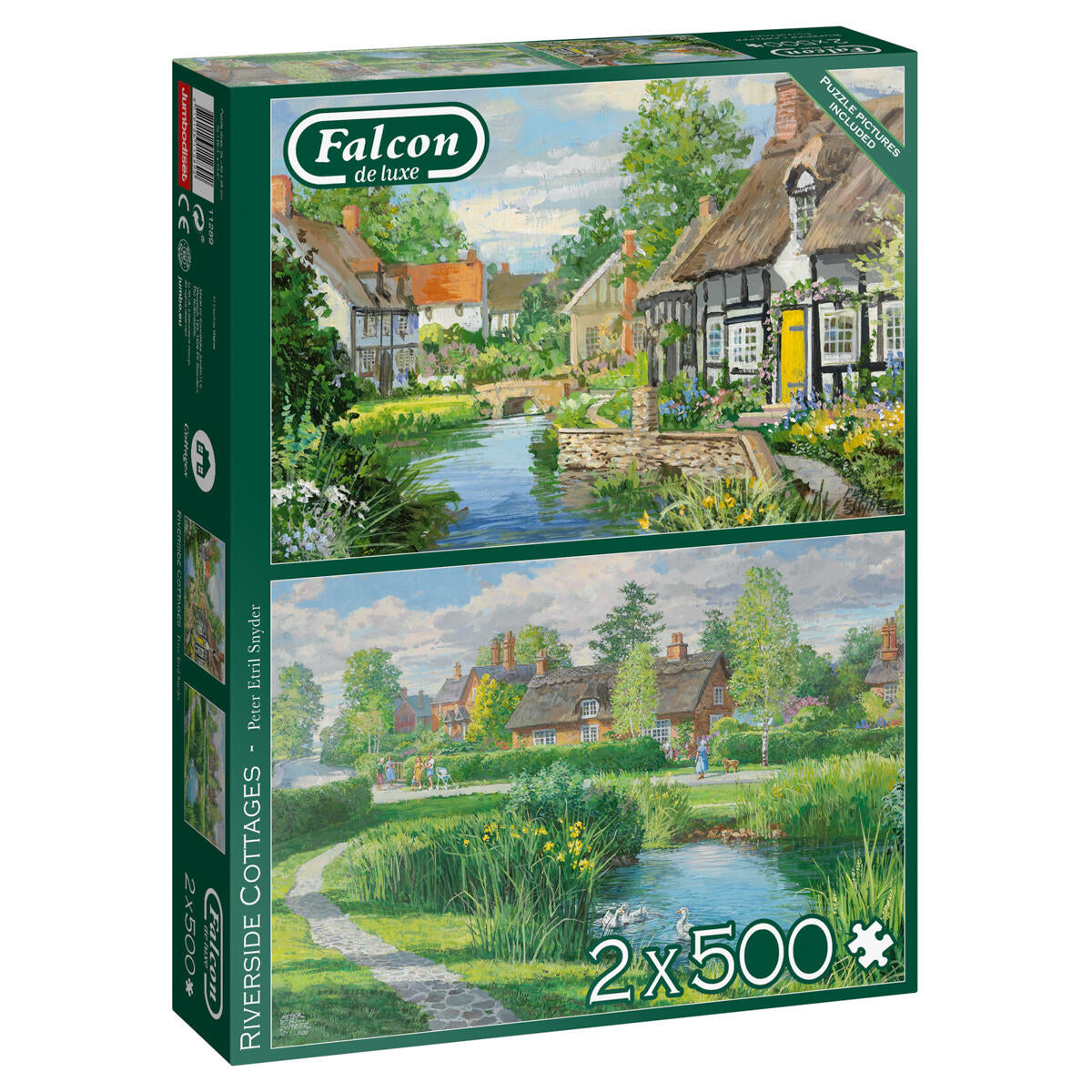 Falcon de luxe Riverside Cottages Puzzles 2 x 500 Piece