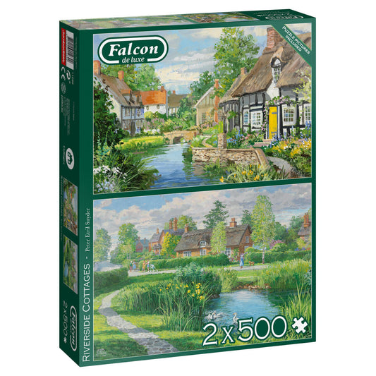 Falcon de luxe Riverside Cottages Puzzles 2 x 500 Piece