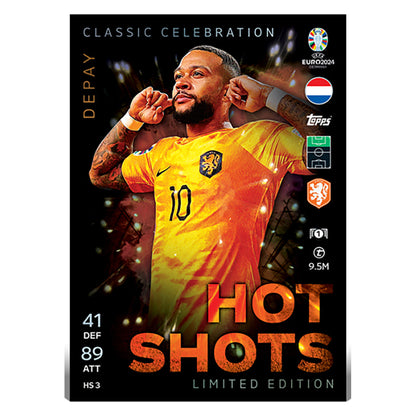 Topps Match Attax UEFA EURO 2024 Trading Cards Mega Tin 1: Hot Shots 10 Pack