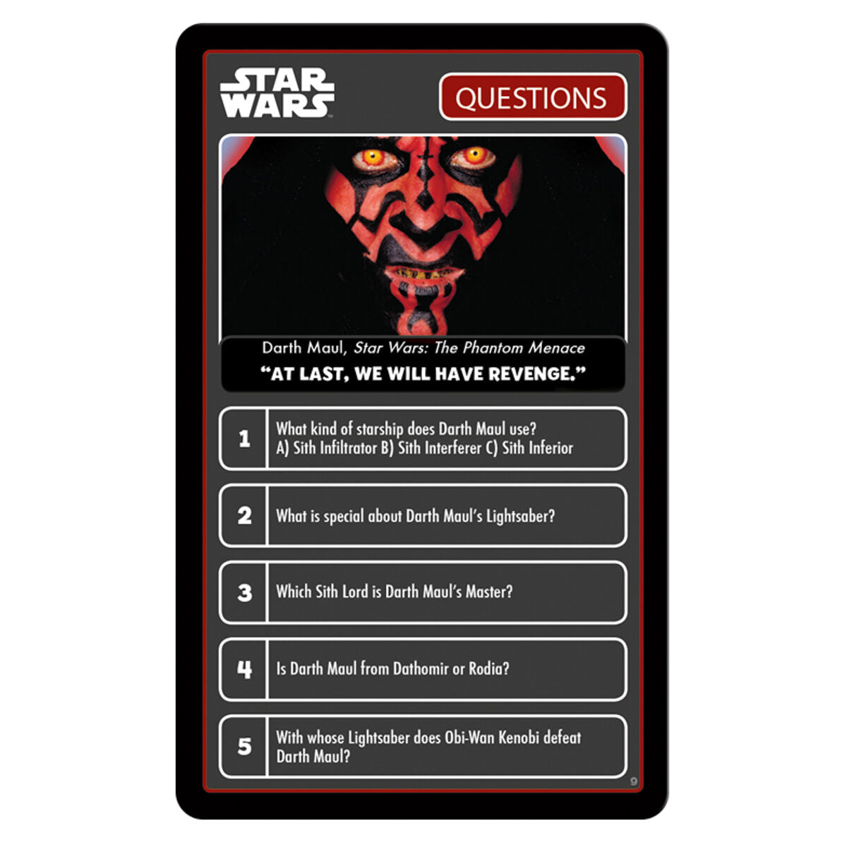 Star Wars Top Trumps Quiz Card Game