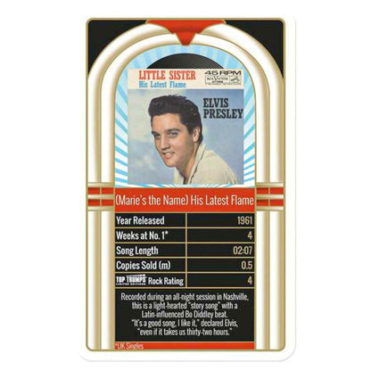 Top Trumps Elvis Presley 30 Greatest Singles Card Game