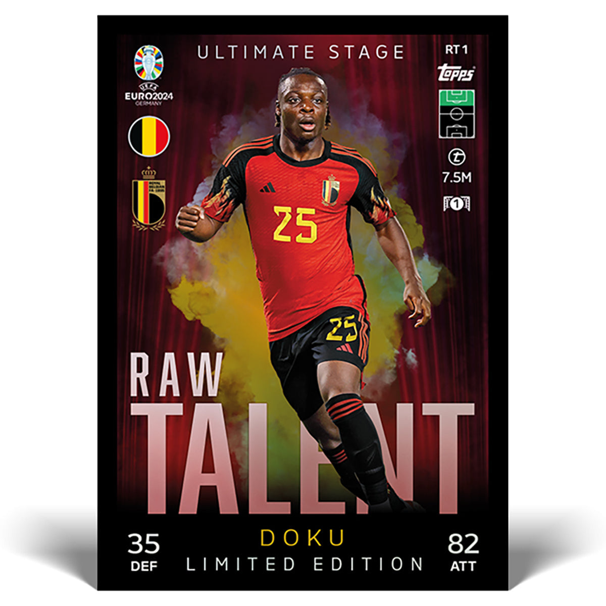 Topps Match Attax UEFA EURO 2024 Trading Cards Raw Talent Booster Tin 10 Pack