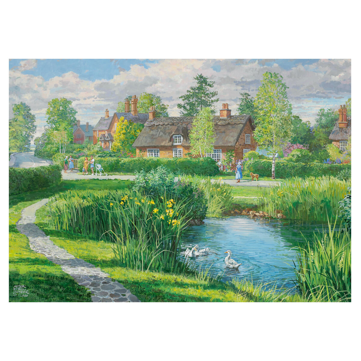 Falcon de luxe Riverside Cottages Puzzles 2 x 500 Piece