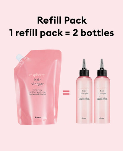 A'PIEU Raspberry Hair Vinegar Refill 400ml