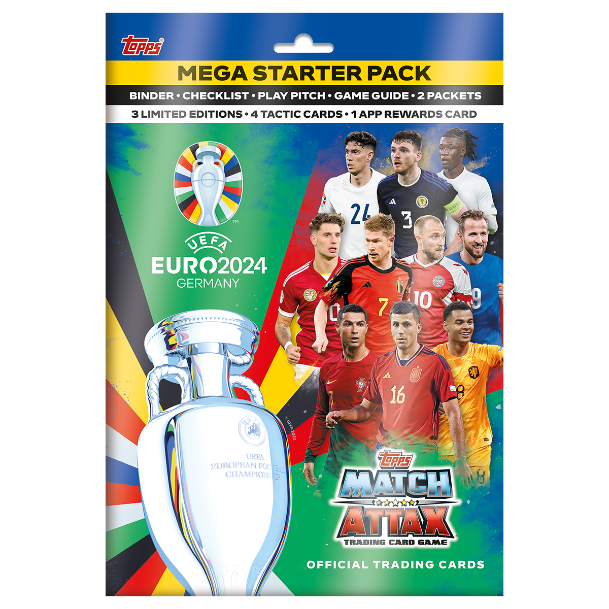 Topps Match Attax UEFA EURO 2024 Trading Cards Mega Starter Pack 10 Pack