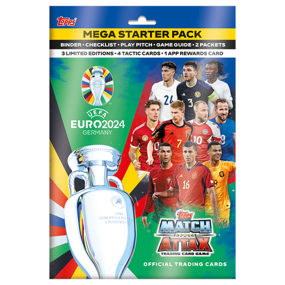 Topps Match Attax UEFA EURO 2024 Trading Cards Mega Starter Pack 10 Pack