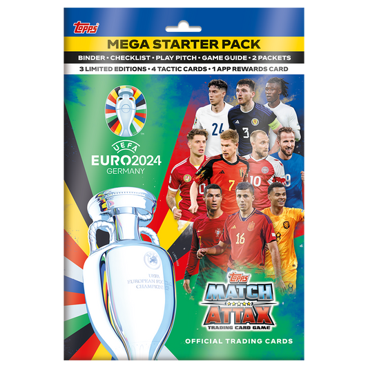 Topps Match Attax UEFA EURO 2024 Trading Cards Mega Starter Pack 10 Pack