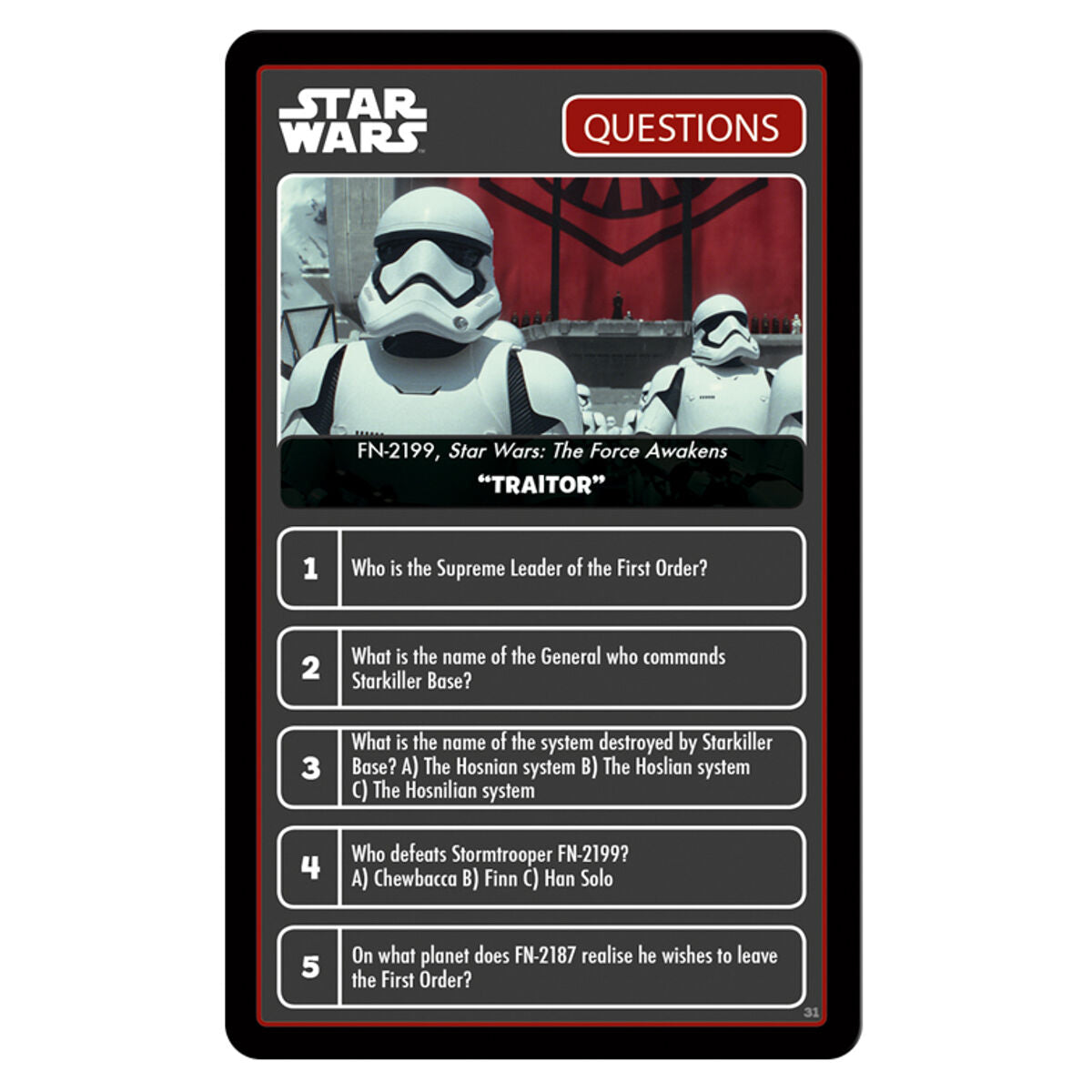 Star Wars Top Trumps Quiz Card Game