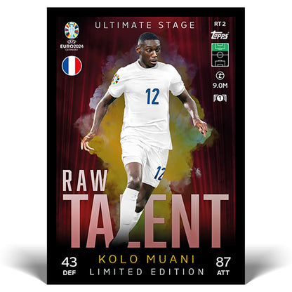 Topps Match Attax UEFA EURO 2024 Trading Cards Raw Talent Booster Tin 10 Pack