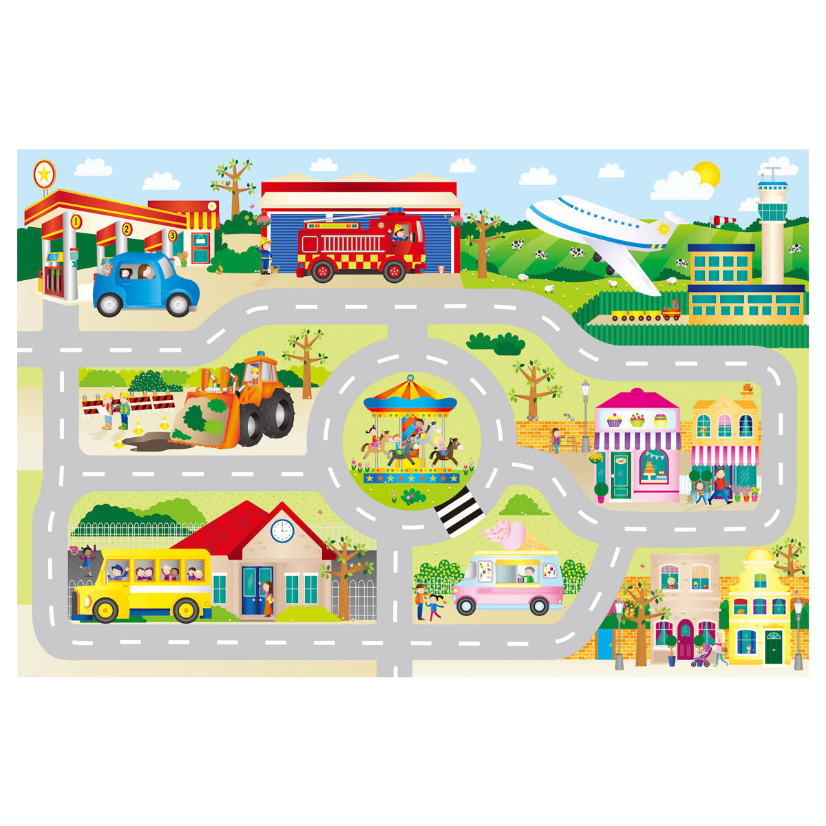 Galt Giant Floor Puzzle Town