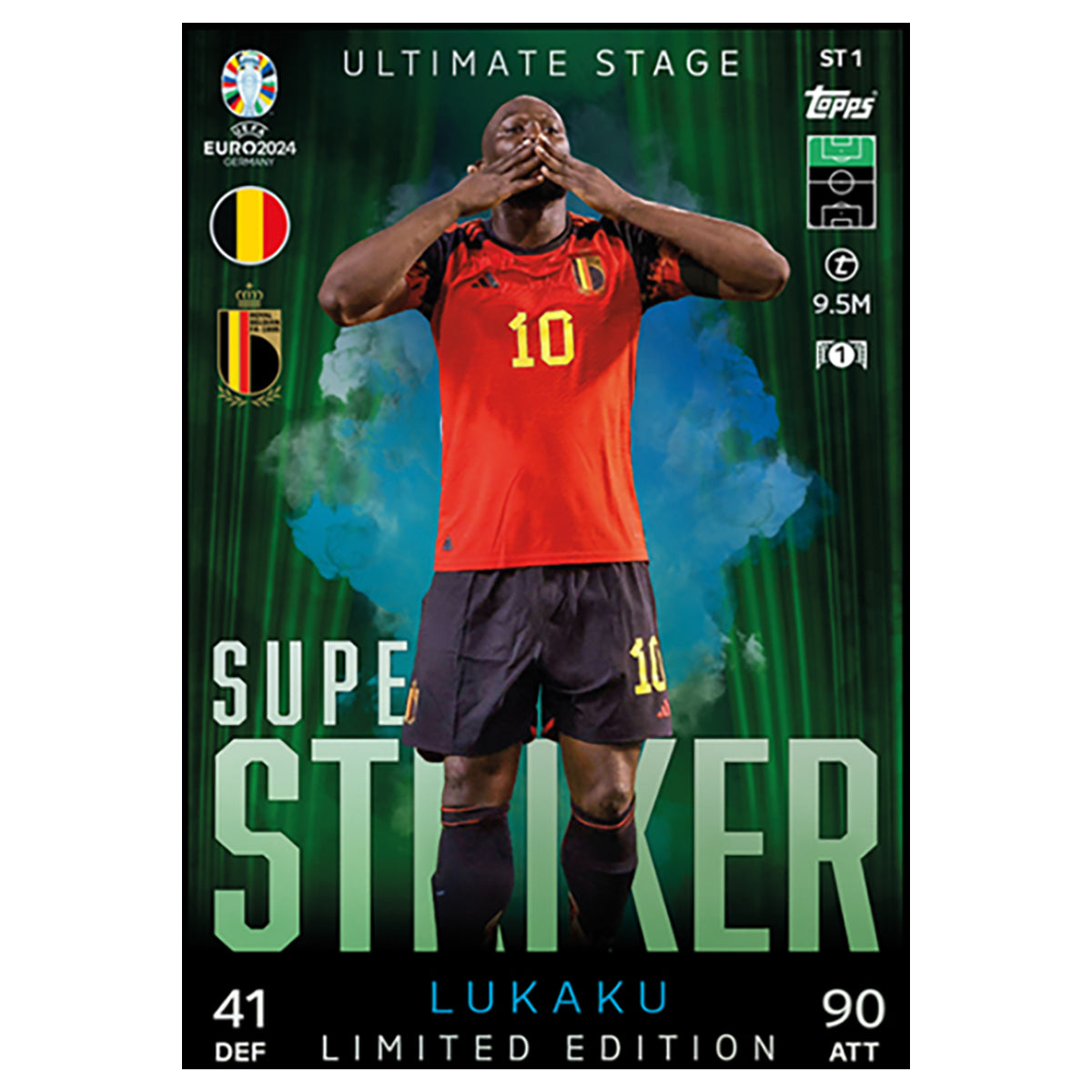 Topps Match Attax UEFA EURO 2024 Trading Cards Super Strikers Booster Tin 10 Pack